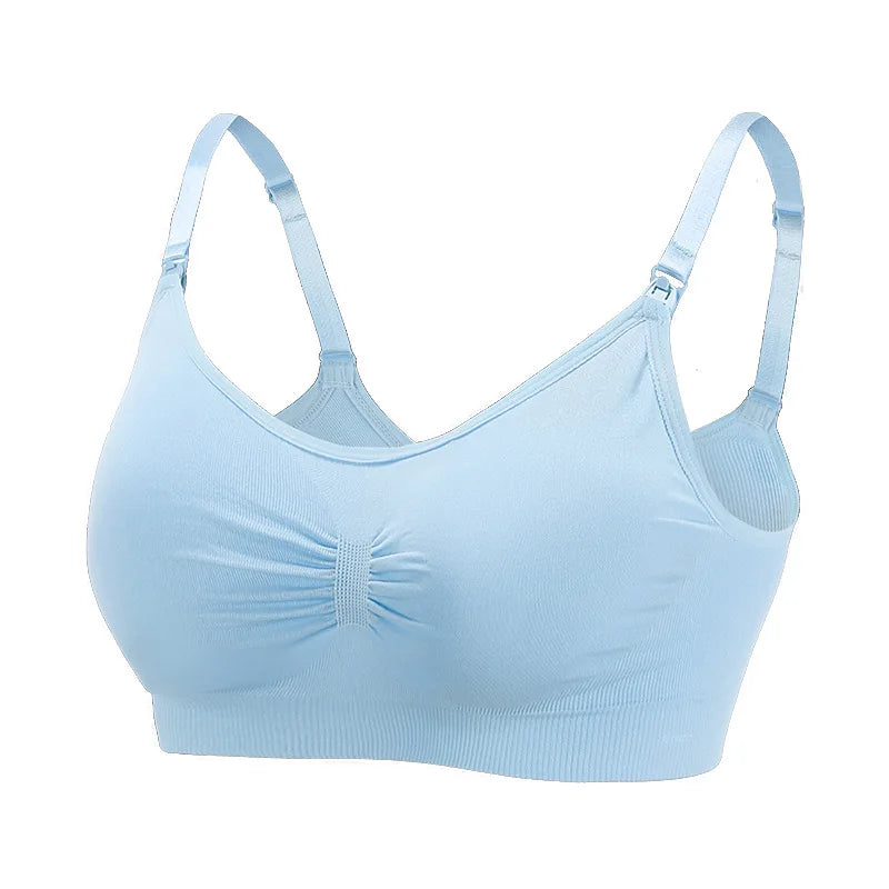 Soutien-gorge allaitement coton - Bleu / M - Soutien-gorge d’allaitement