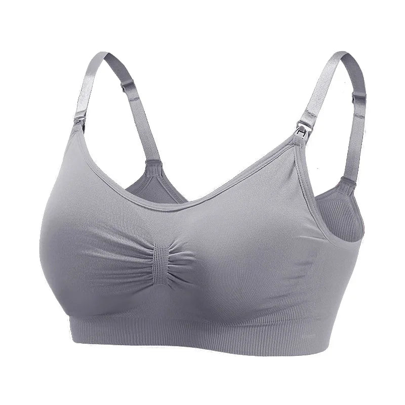 Soutien-gorge allaitement coton - Gris / M - Soutien-gorge d’allaitement