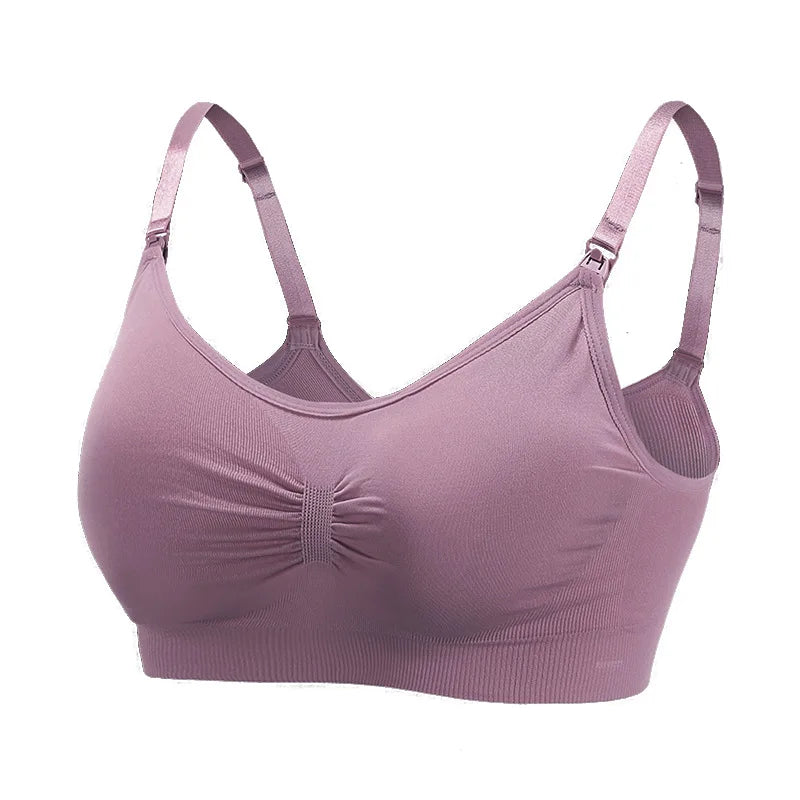 Soutien-gorge allaitement coton - Mauve / M - Soutien-gorge d’allaitement