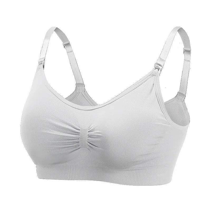 Soutien-gorge allaitement coton - Gris neige / M - Soutien-gorge d’allaitement