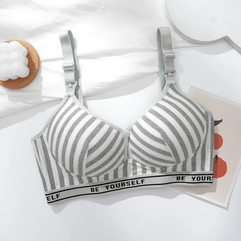 Soutien-gorge allaitement coton bio - Gris / 34 - Soutien-gorge d’allaitement