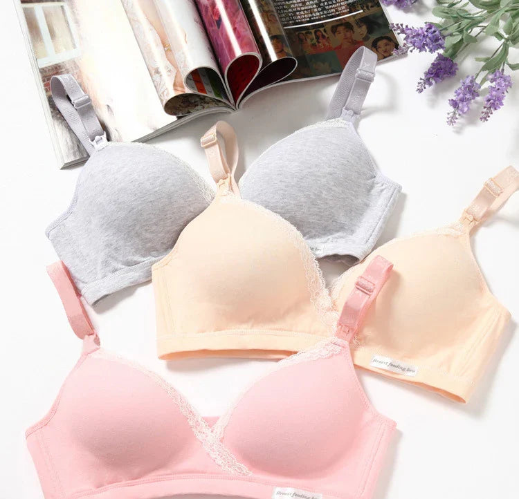 Soutien-gorge allaitement sans armature en coton - Soutien-gorge d’allaitement