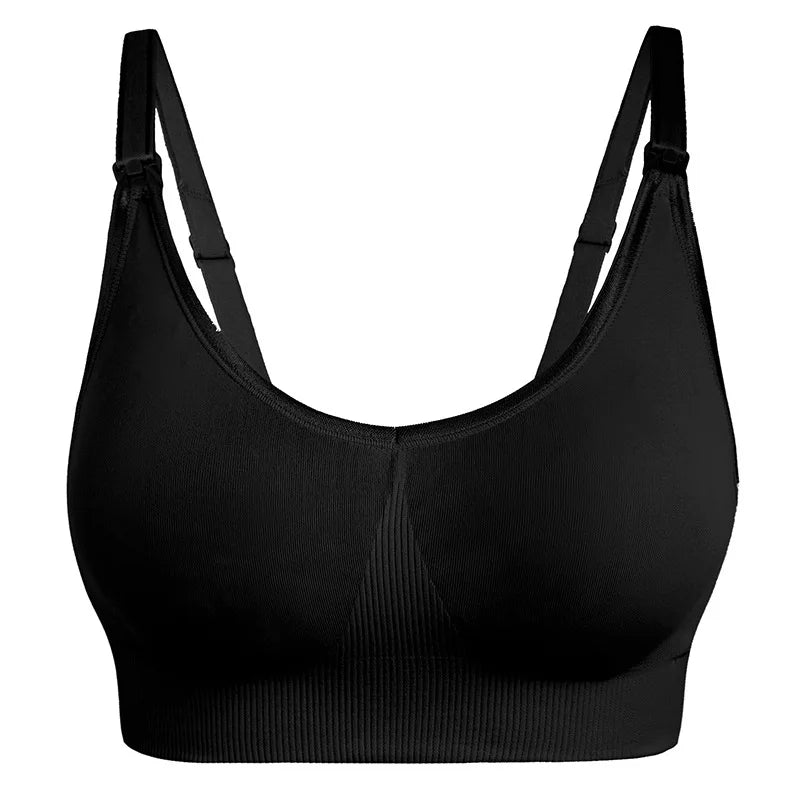 Soutien-gorge allaitement sans coutures réglable - Noir / S - Soutien-gorge d’allaitement