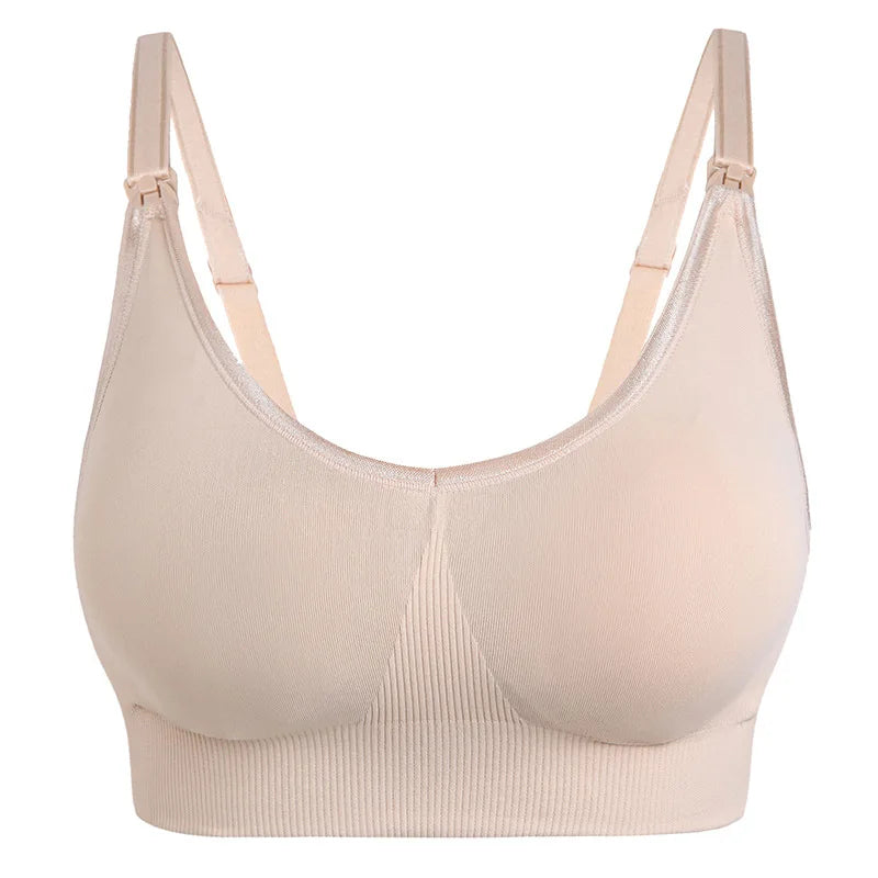 Soutien-gorge allaitement sans coutures réglable - Beige / S - Soutien-gorge d’allaitement