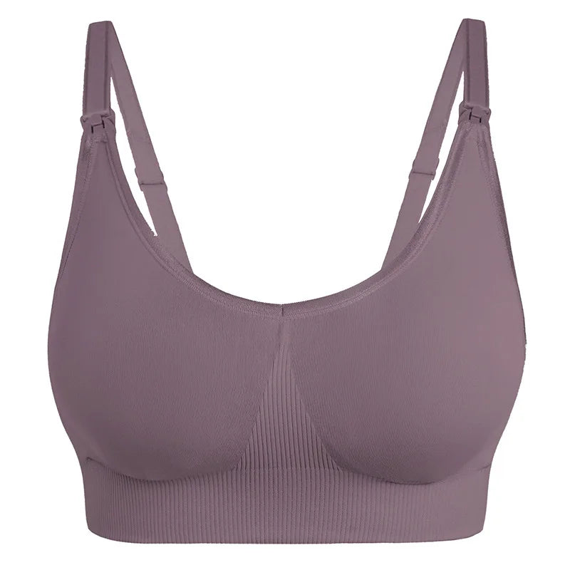 Soutien-gorge allaitement sans coutures réglable - Violet / S - Soutien-gorge d’allaitement