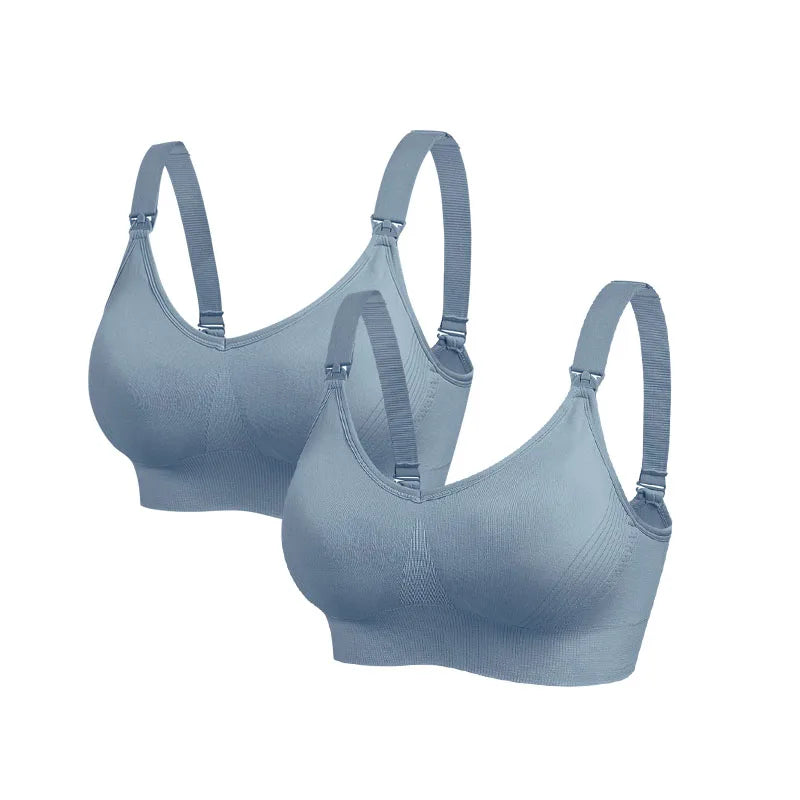 Soutien-gorge maternité - 2pcs Bleu / M - Soutien-gorge d’allaitement