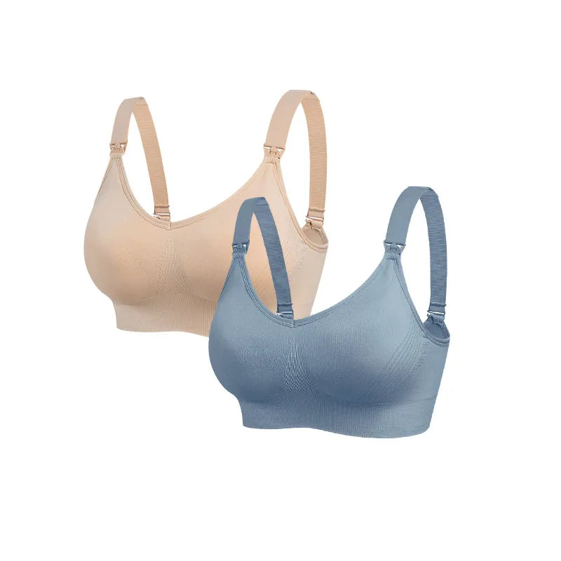 Soutien-gorge maternité - Beige Bleu / M - Soutien-gorge d’allaitement