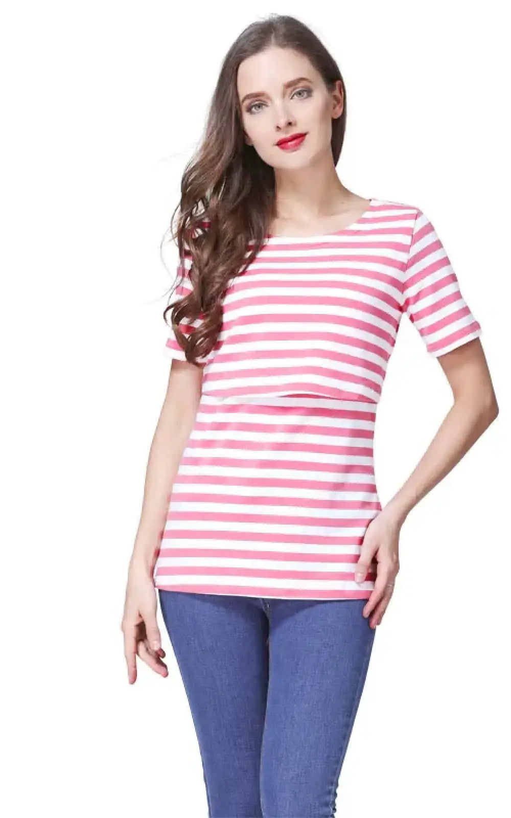 T-shirt allaitement à rayures