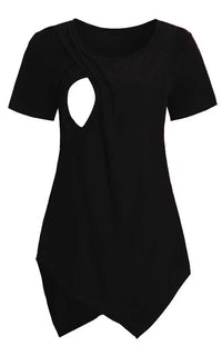 T-shirt allaitement coton noir