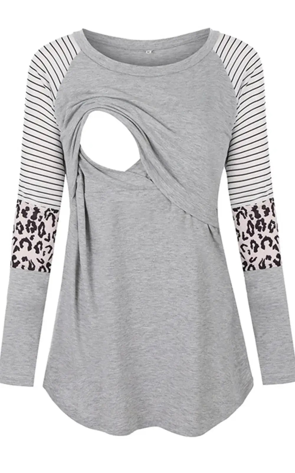 T-shirt allaitement léopard gris
