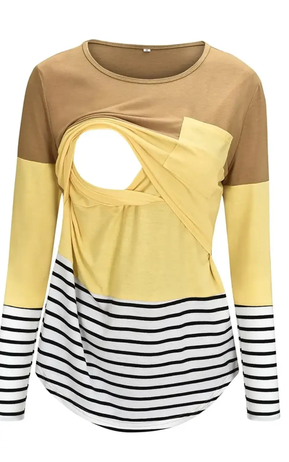 T-shirt allaitement manches longues jaune