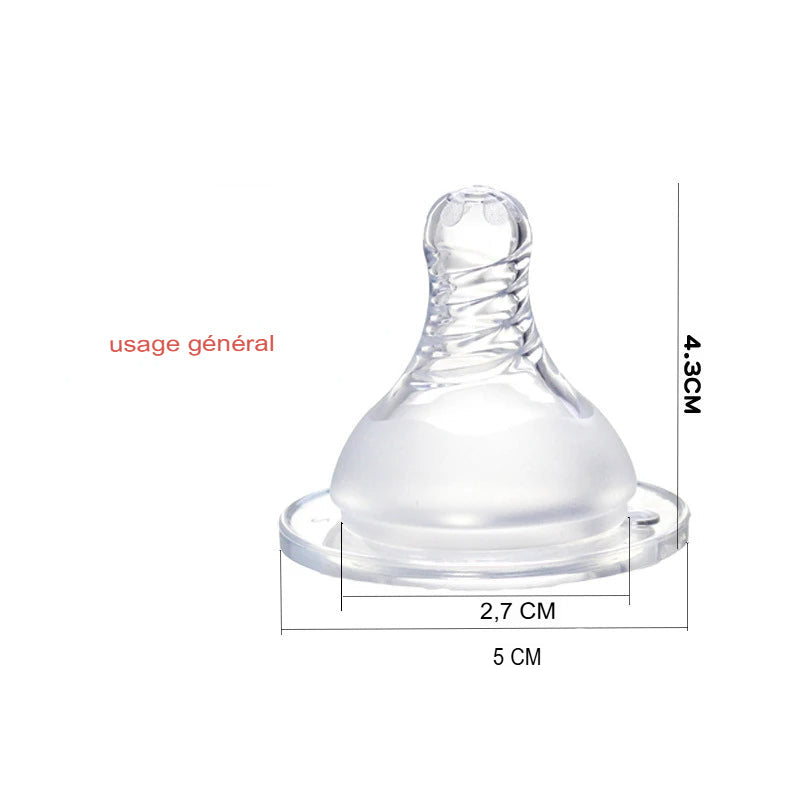 Tétine allaitement mixte - Trou croisé universel - Tétine allaitement