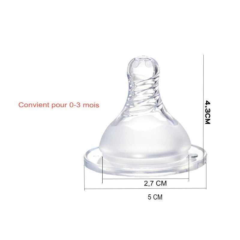 Tétine allaitement mixte - 0-3 mois débit lent - Tétine allaitement
