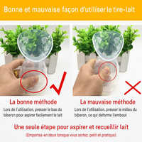 Tire-lait manuel silicone - Blanc - Tire-lait manuel